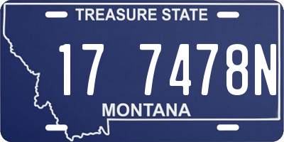 MT license plate 177478N