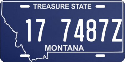 MT license plate 177487Z