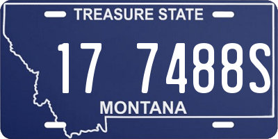 MT license plate 177488S