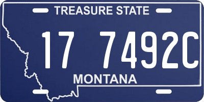 MT license plate 177492C