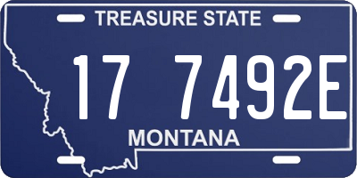 MT license plate 177492E