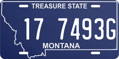 MT license plate 177493G