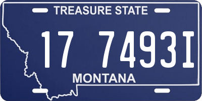 MT license plate 177493I