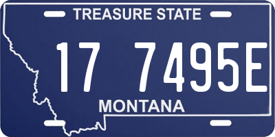 MT license plate 177495E