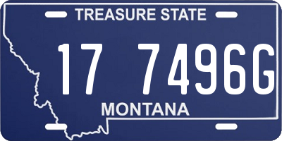 MT license plate 177496G