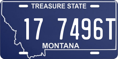 MT license plate 177496T