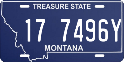 MT license plate 177496Y