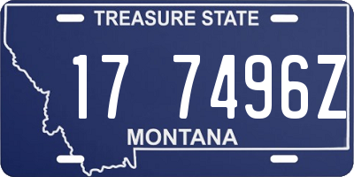 MT license plate 177496Z