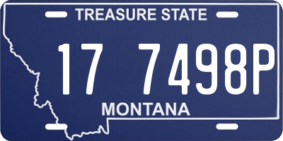 MT license plate 177498P