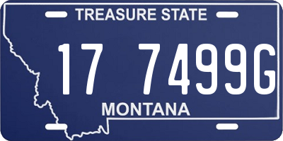 MT license plate 177499G