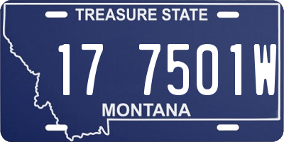 MT license plate 177501W