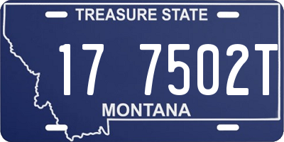 MT license plate 177502T