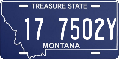 MT license plate 177502Y