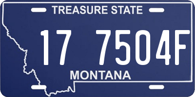 MT license plate 177504F