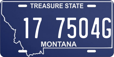 MT license plate 177504G