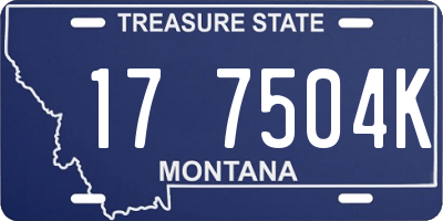 MT license plate 177504K
