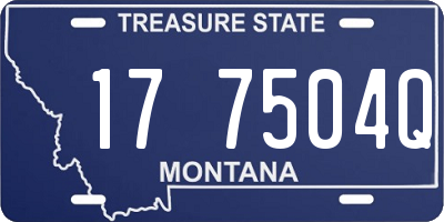 MT license plate 177504Q
