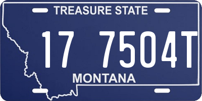 MT license plate 177504T
