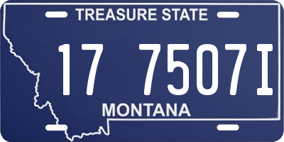 MT license plate 177507I