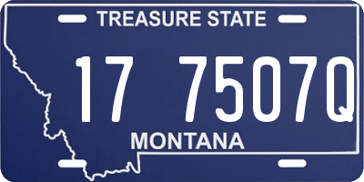 MT license plate 177507Q