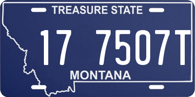 MT license plate 177507T