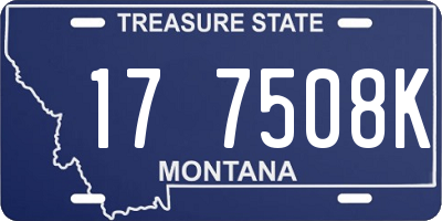 MT license plate 177508K