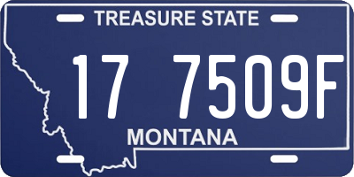MT license plate 177509F