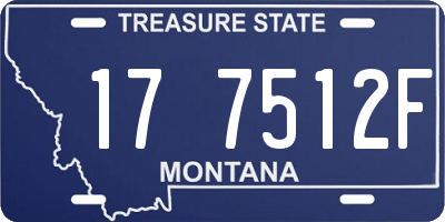 MT license plate 177512F