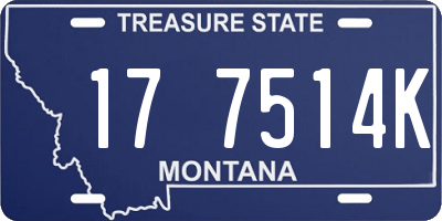 MT license plate 177514K