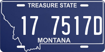 MT license plate 177517D