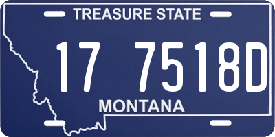 MT license plate 177518D