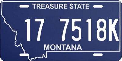 MT license plate 177518K