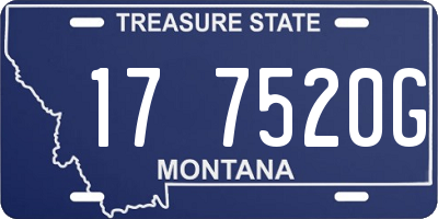 MT license plate 177520G