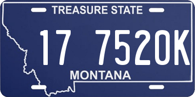MT license plate 177520K