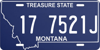 MT license plate 177521J
