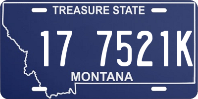 MT license plate 177521K