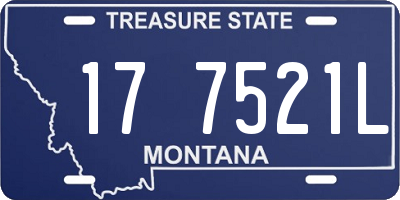 MT license plate 177521L