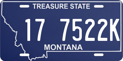 MT license plate 177522K