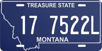 MT license plate 177522L