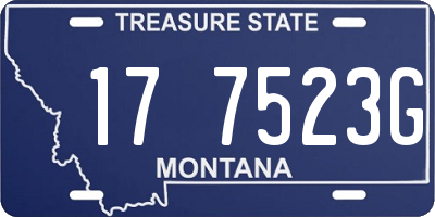 MT license plate 177523G