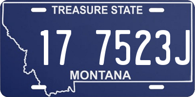 MT license plate 177523J