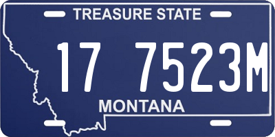 MT license plate 177523M