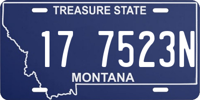 MT license plate 177523N