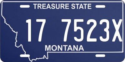 MT license plate 177523X