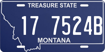 MT license plate 177524B