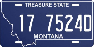 MT license plate 177524D