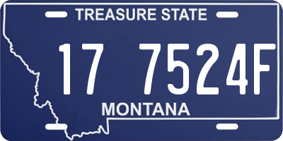 MT license plate 177524F
