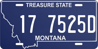 MT license plate 177525D