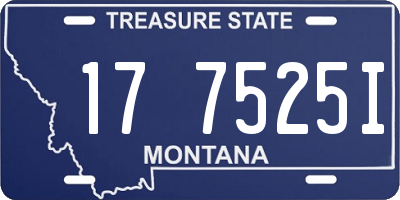 MT license plate 177525I