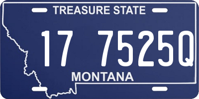 MT license plate 177525Q